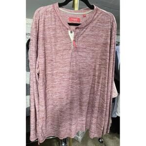 NWT Bruno Milano Super Soft Henley Shirt Long Sleeve Merlot Men’s XL MSRP $50